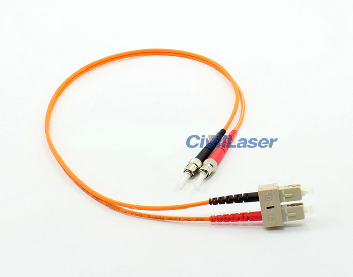 ST-SC Double Core Multimode Fiber Patch Cord